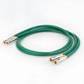 4-core copper silver-plated audio cable with RCA connectors for amplifier connections