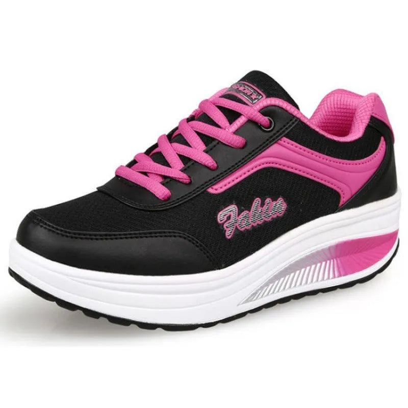 Women's heelless travel shoes in grey powder and black, sizes 35-42, suitable for spring walking.