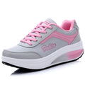 Women's heelless travel shoes in grey powder and black, sizes 35-42, suitable for spring walking.