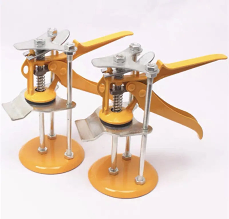Tile raising locator tool with adjustable height control for concrete floor installation