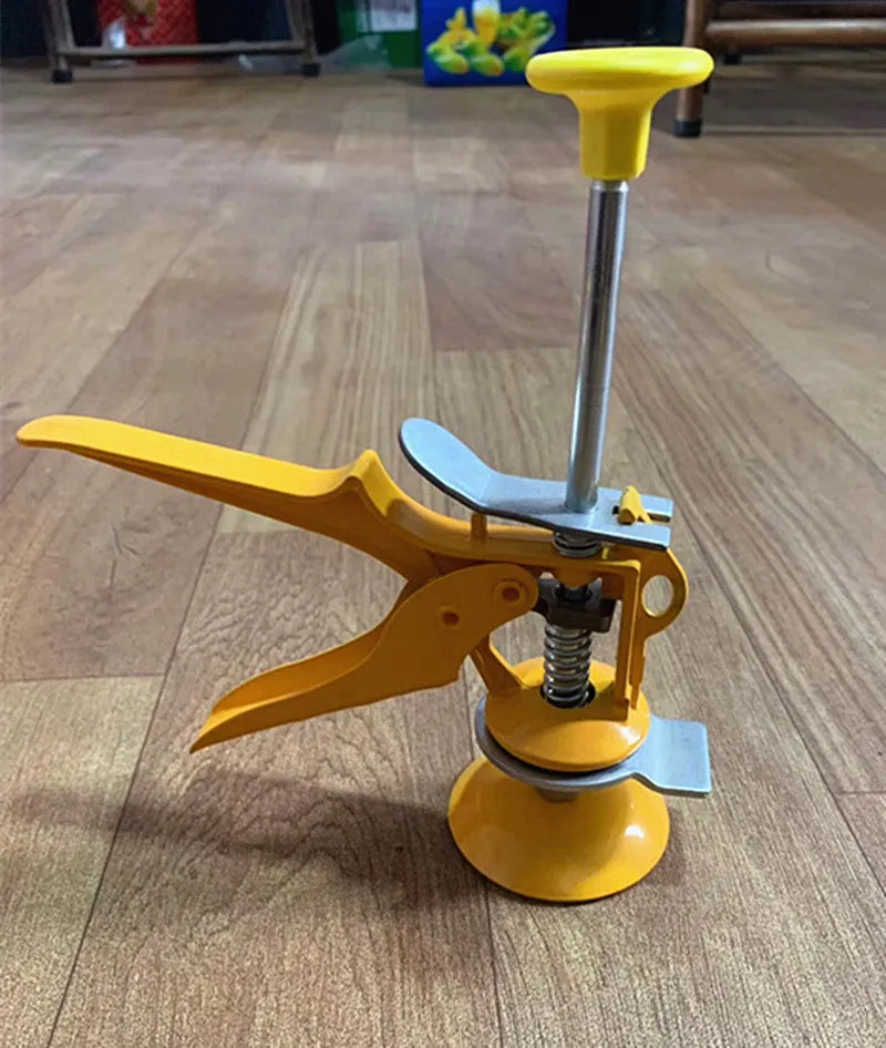 Tile raising locator tool with adjustable height control for concrete floor installation
