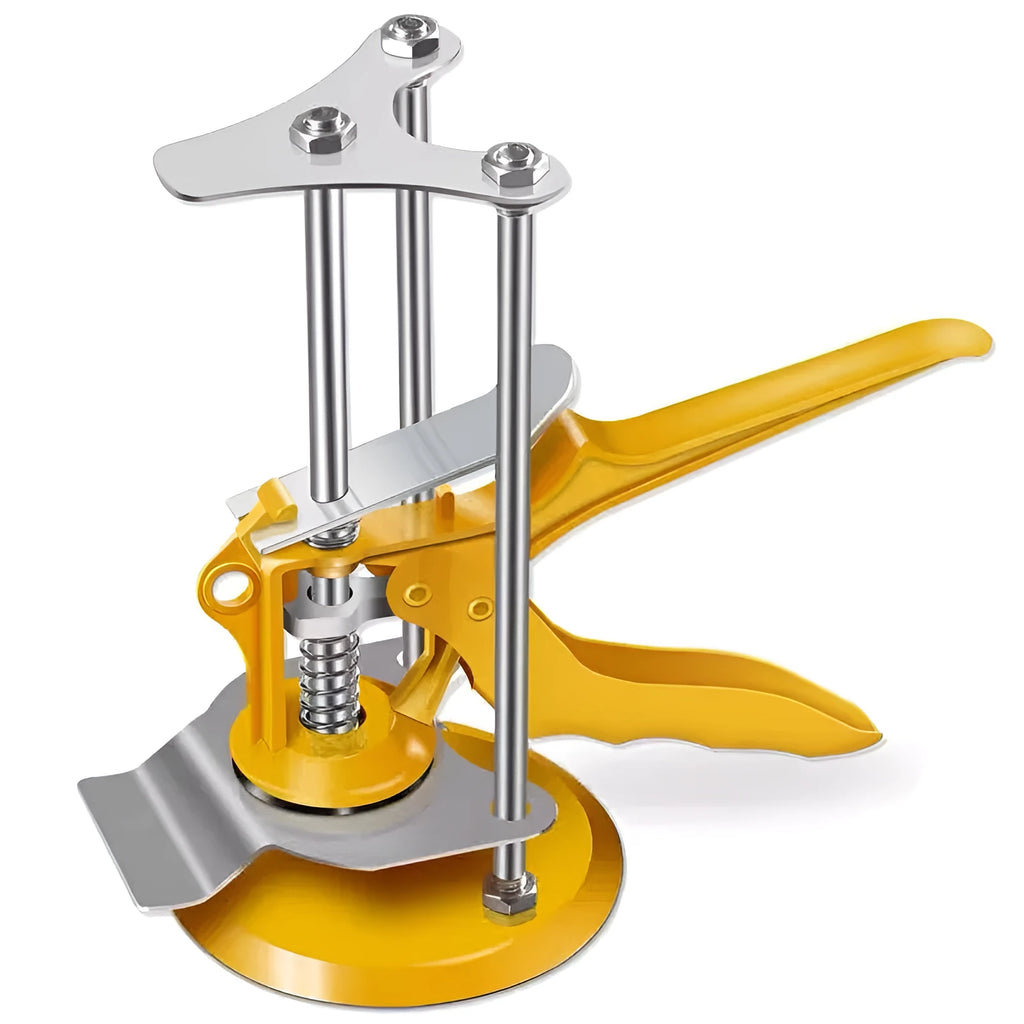 Tile raising locator tool with adjustable height control for concrete floor installation