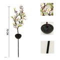 Solar-powered cherry firework string light with ground spike for outdoor garden decoration