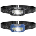 Black or blue sensor headlight with USB charging and red white LED beads for outdoor running