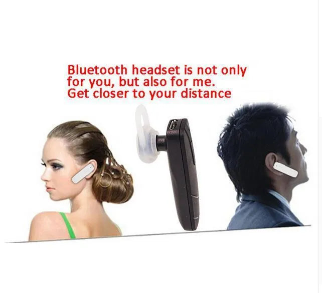Mini wireless Bluetooth earphone in black or white with 10-metre range