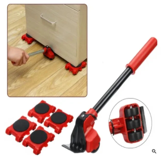 Plastic heavy object mover set, 5-piece and 13-piece options, 340mm x 110mm x 100mm, 700g