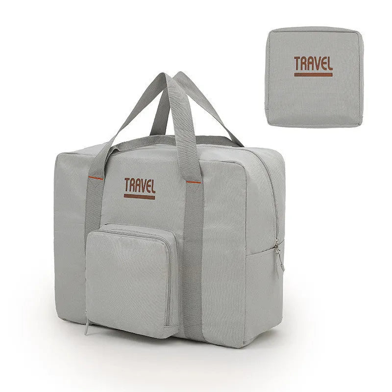 Cube-shaped travel storage bag in Oxford cloth with sealable closure