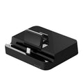 Black mobile phone to HD converter dock with USB-C input and HDMI output port