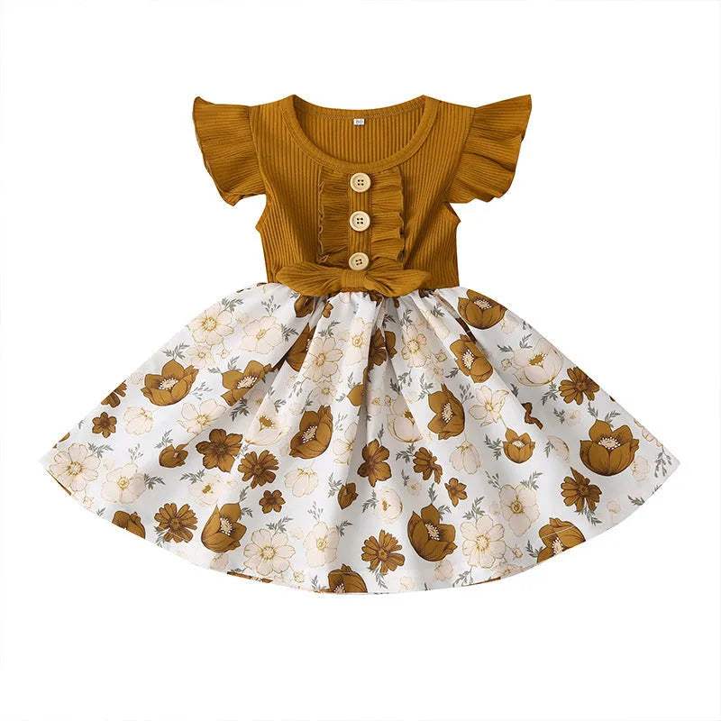 Sleeveless toddler girls summer dress in multiple colours with Asian sizing from 80cm to 120cm