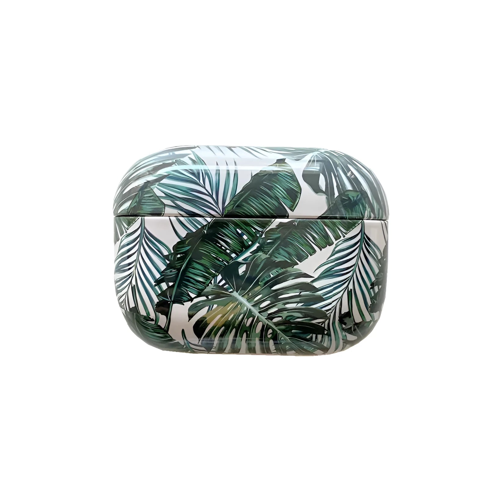 Blue and green banana leaves design TPU case for Apple AirPods 1, 2 and Pro models