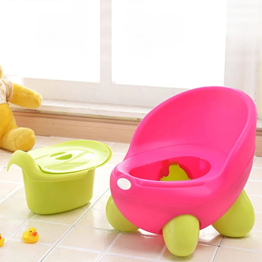 Dandan cartoon-themed baby toilet potty training seat for toddlers in assorted colours.