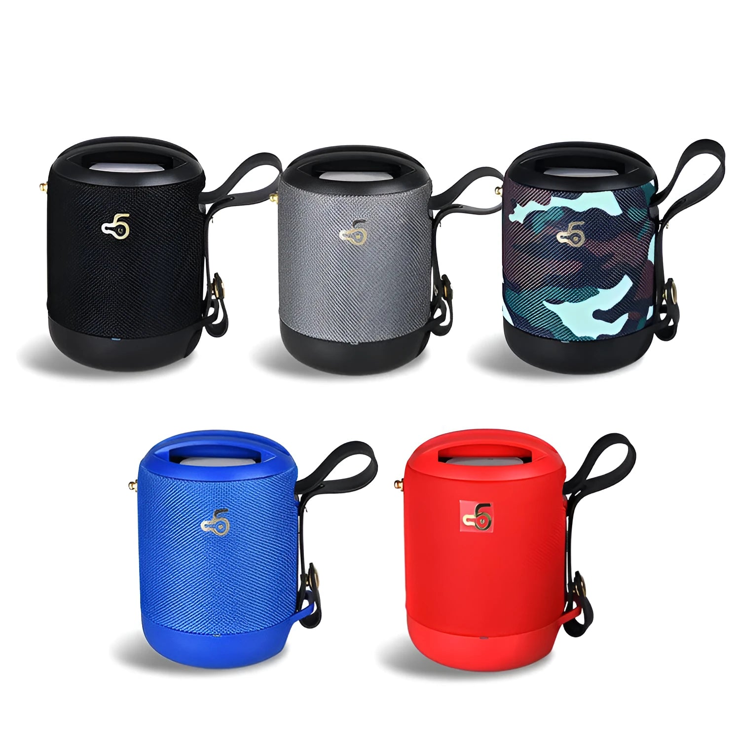 Wireless portable Bluetooth speaker with changeable leather casing in multiple colour options