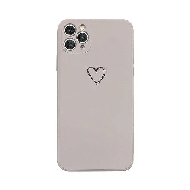 Solid colour TPU silicone back cover case for Apple iPhone on a table.
