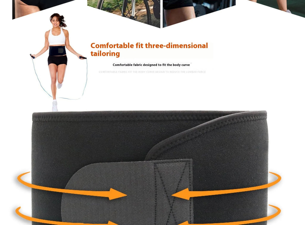 Neoprene lumbar support belt for adult waist protection during running and fitness activities
