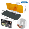 Anti-glare car sun visor with telescopic installation shown mounted on a vehicle sun visor