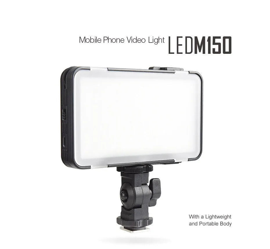 Shenniu M150 ultra-thin LED video light with 150 beads and dual colour temperature for mobile and camera