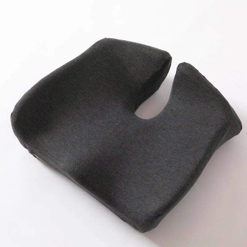 Memory foam office chair cushion in grey colour with 36x40x11cm dimensions