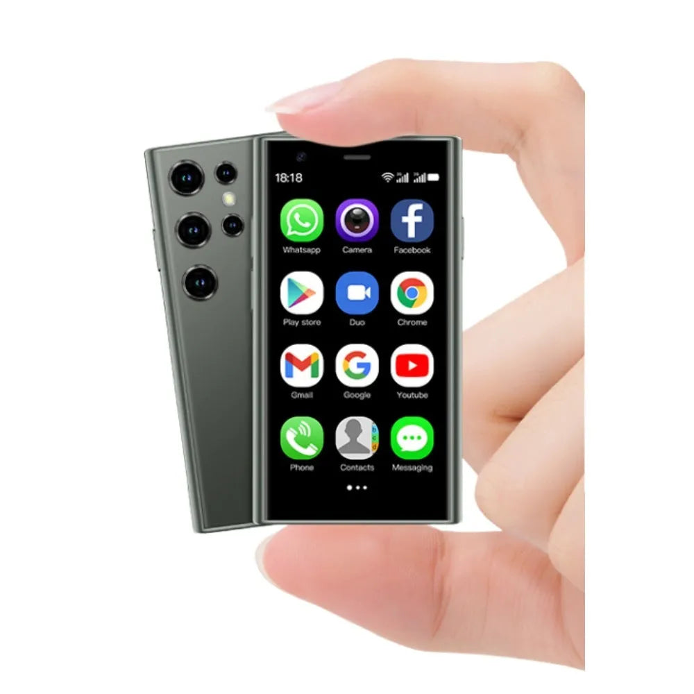 S23PRO XS15 mini smartphone in black, green, or pink purple with straight plate design and 30 screen