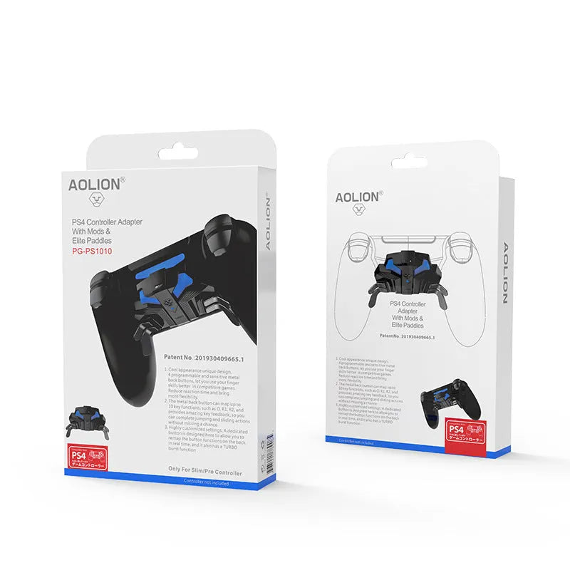 PS4 gamepad back button accessory with Type-C port and 3.5mm audio jack