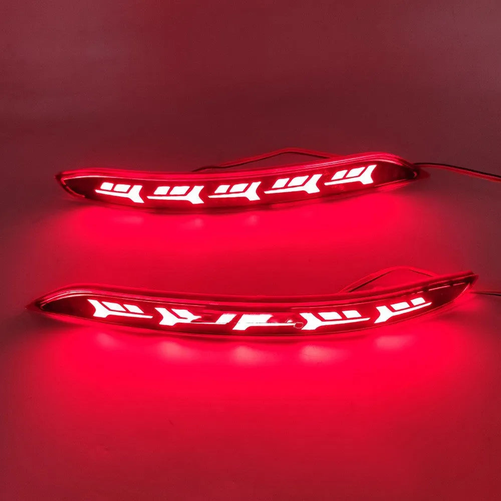 Volkswagen Sagitar rear bumper light with water flow LED streamer effects.