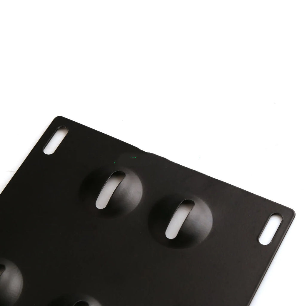 American license plate frame with integrated trailer hook for car modification, shown with screws and nuts.