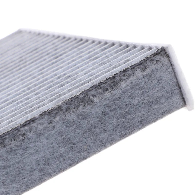 Grey Geely car air conditioning filter element measuring 215mm x 210mm x 30mm