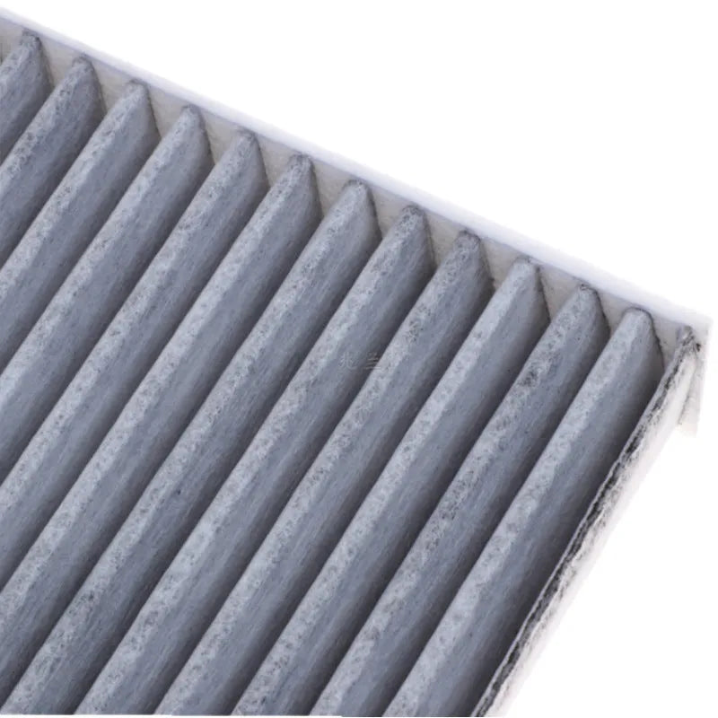 Grey Geely car air conditioning filter element measuring 215mm x 210mm x 30mm