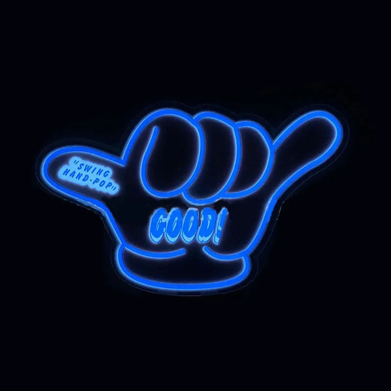 Luminous wall stickers with driver unit and connecting cable for window illumination