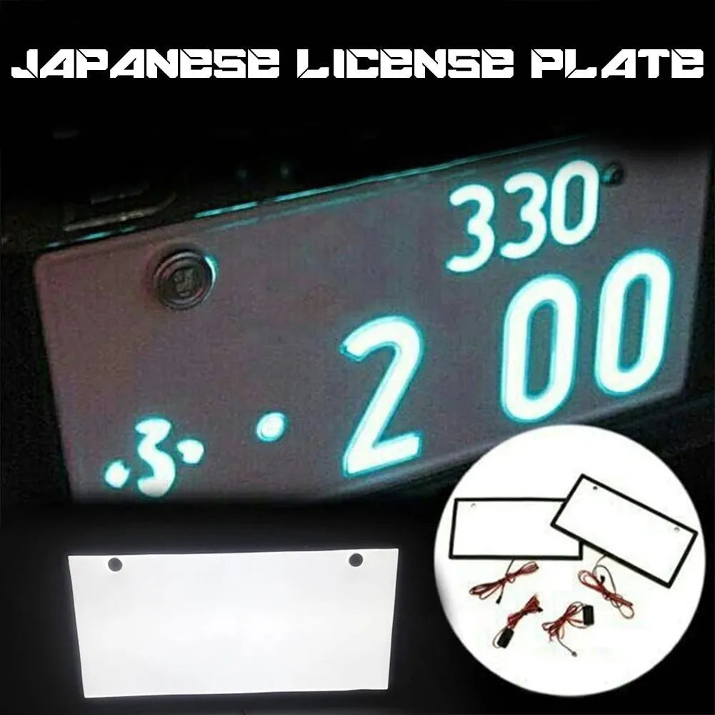 Two LED license plate lights for trucks with 15-LED bars and plastic housing