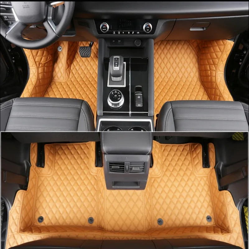 Fully surrounded car floor mats for a 23 New Mitsubishi Outlander 5-seater SUV.