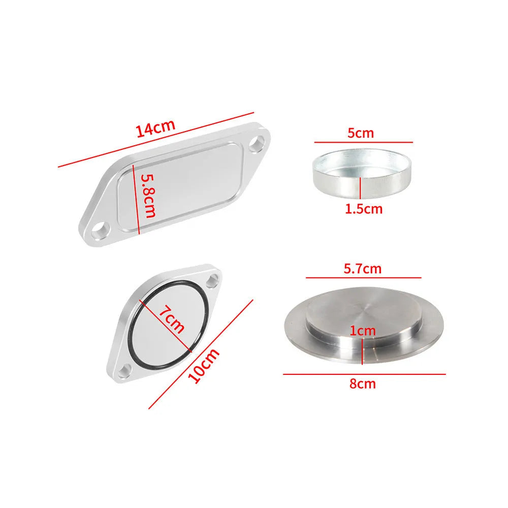 Silver aluminium alloy automotive valve cover for exhaust gas recirculation systems