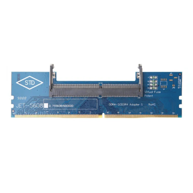 DDR4 laptop to desktop memory adapter card with included memory stick on anti-static bag