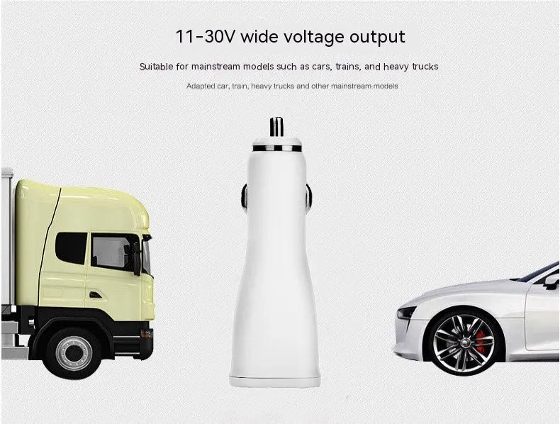 White QC30 single port USB car charger with QC2.0 fast charge certification