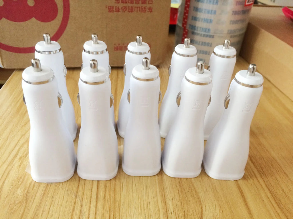 White QC30 single port USB car charger with QC2.0 fast charge certification