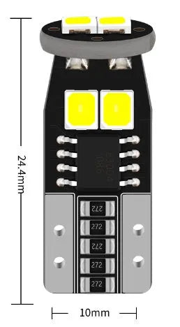 Small 10mm diameter car licence plate reading light with white LED illumination