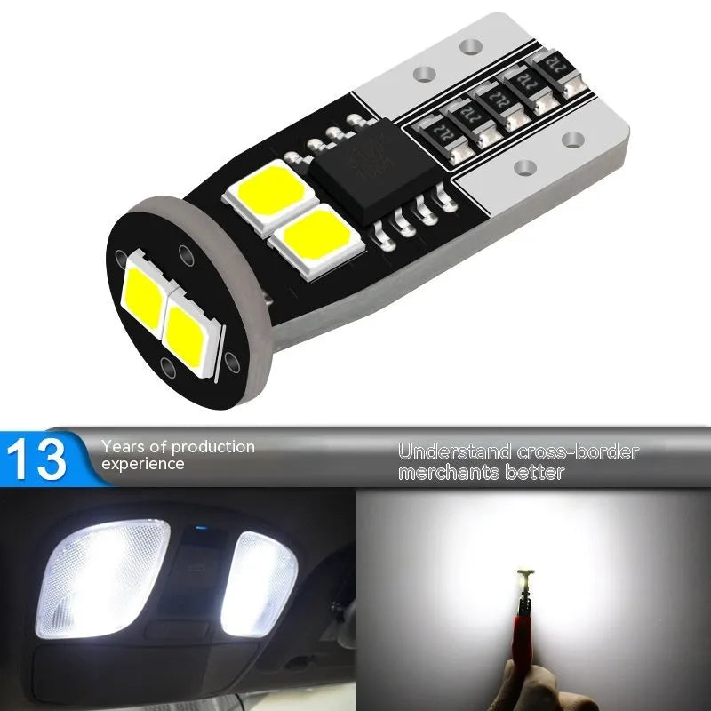 Small 10mm diameter car licence plate reading light with white LED illumination