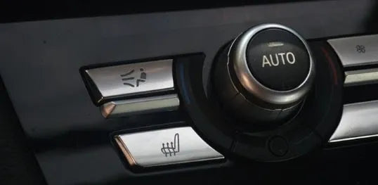 Silver automotive dashboard air conditioning button panel repair set with multiple fitting options