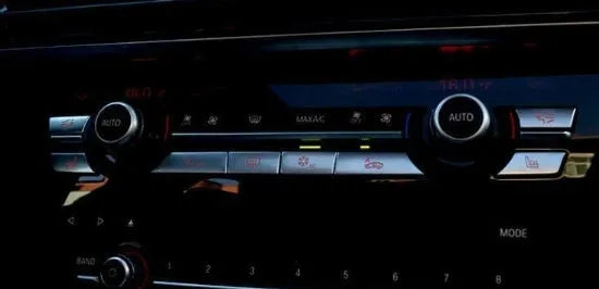 Silver automotive dashboard air conditioning button panel repair set with multiple fitting options