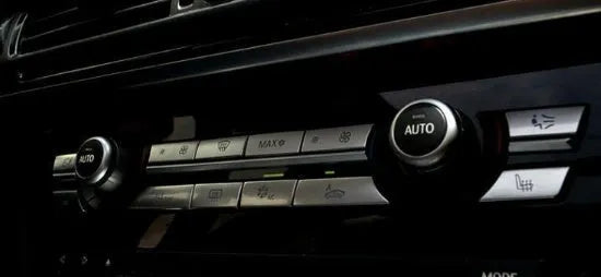 Silver automotive dashboard air conditioning button panel repair set with multiple fitting options