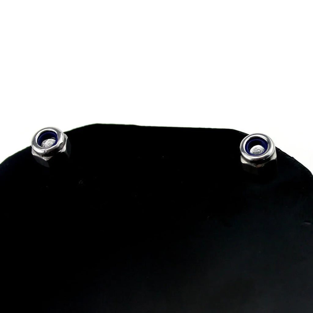 Black carbon fibre pattern metal motorcycle tax disc holder with anti-theft screw