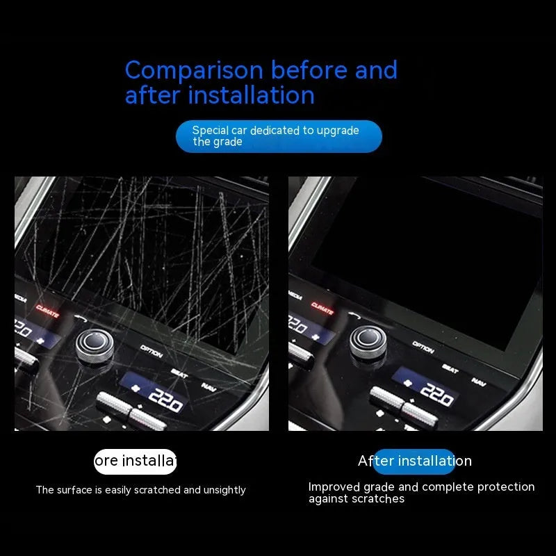 BMW 3 Series interior protective film kit with transparent TPU material for central control protection