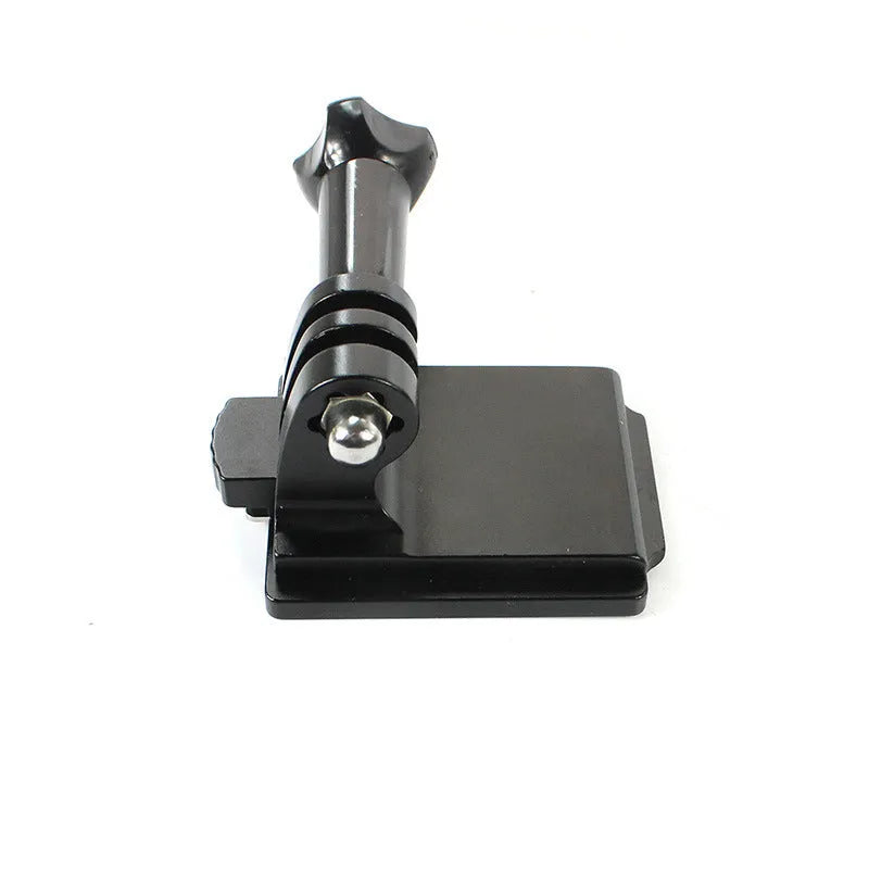 Black GoPro helmet holder with extension rod and quick release bracket for Hero 3 and 4 cameras