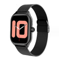 Bluetooth smart watch with touch screen display and silicone strap for fitness tracking