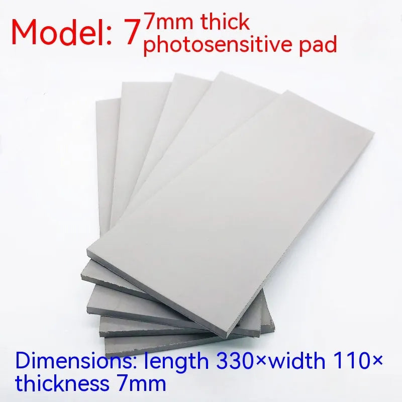 Black and grey plastic photosensitive pad for seal making, 330mm by 110mm.