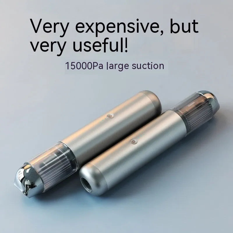 BASEUS A3 wireless handheld car vacuum cleaner in black or silver with Type-C charging port