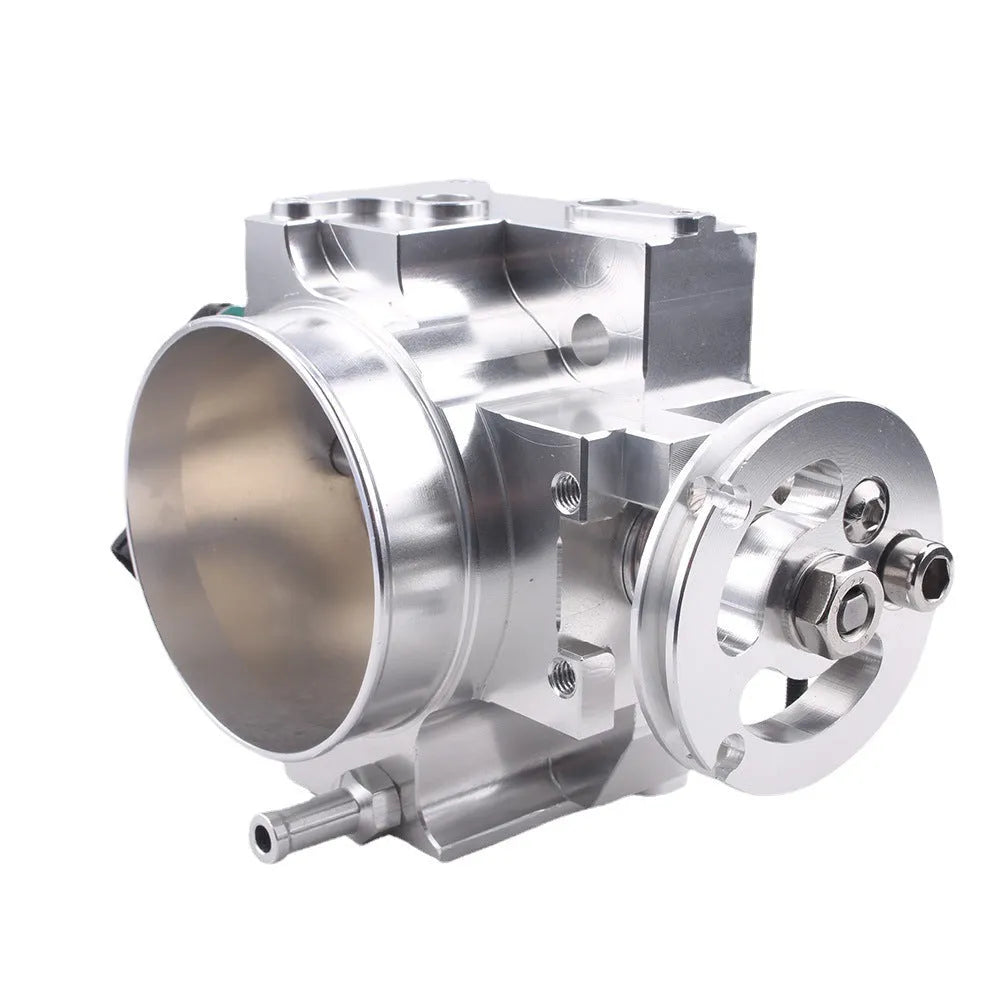 Aluminium throttle body for Honda K20A engine with 70mm diameter in black finish