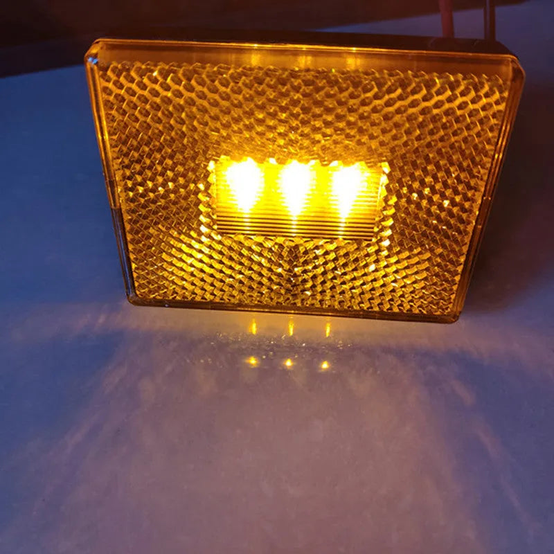 LED trailer side clearance lamp with red and yellow options, 19cm wire