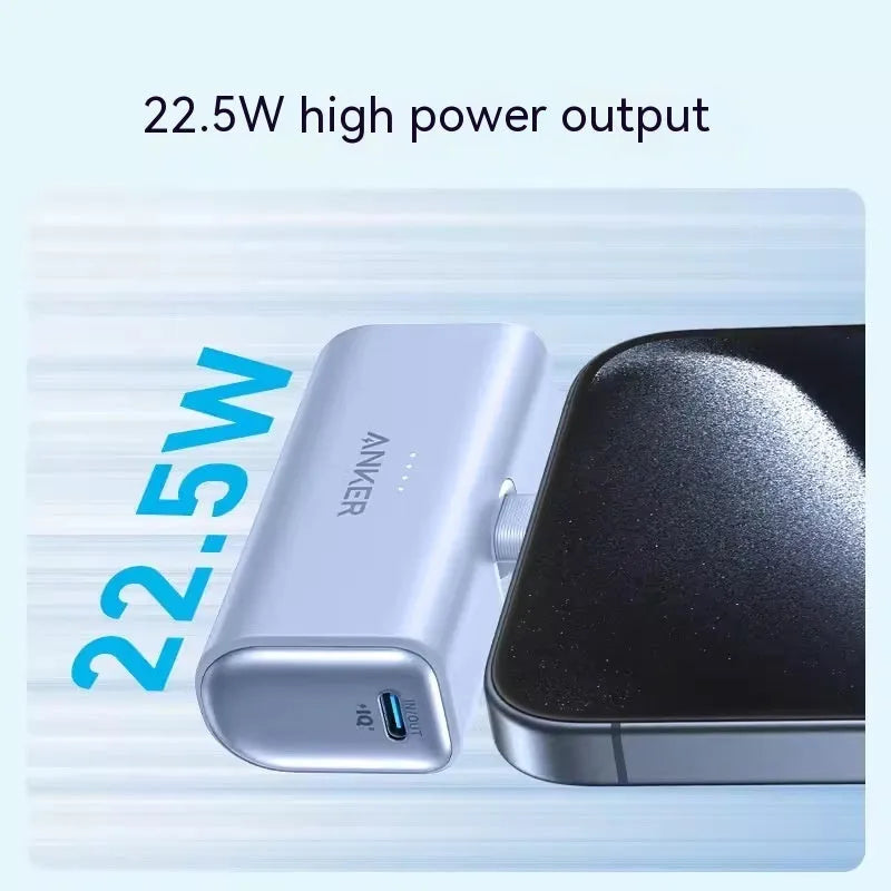 Capsule Power Bank 5000mAh portable charger in five colour options showing compact design