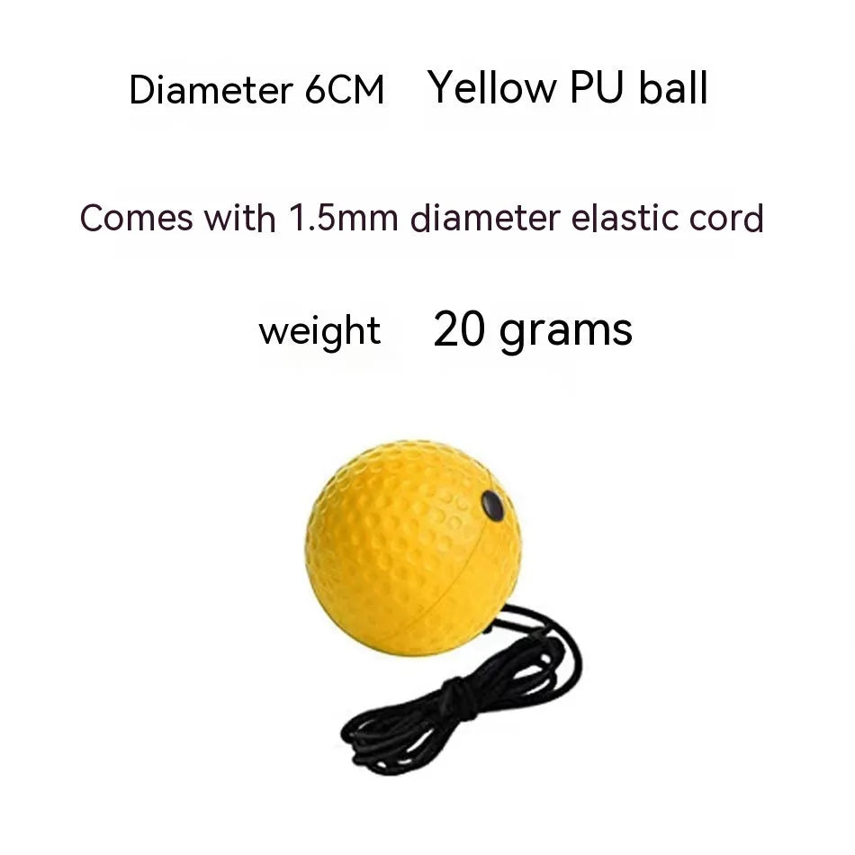 Head-mounted boxing reaction ball with adjustable headband and multiple ball options