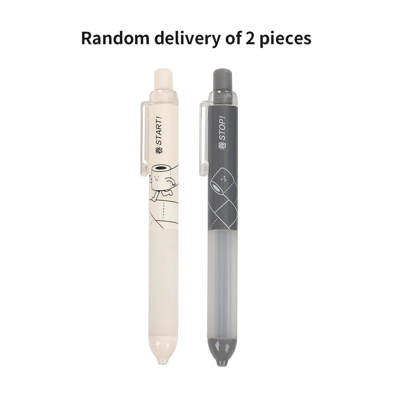 Black and white 0.5mm mechanical pencils with triangular cloud grips on a minimalist background.